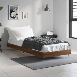 Cadru de pat, stejar maro, 75x190 cm, lemn prelucrat, 3 image