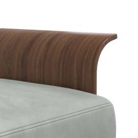Canapea extensibilă în formă de l gri 279x140x70 cm catifea, 9 image