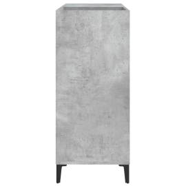 Dulap pentru discuri gri beton 84,5x38x89 cm lemn compozit, 6 image