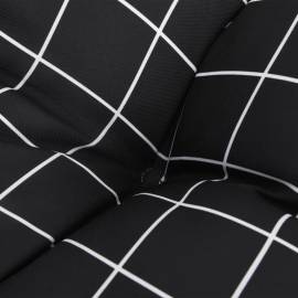Perne pentru paleți, 3 buc, negru, model carouri, textil oxford, 9 image