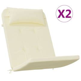 Perne pentru scaun adirondack, 2 buc, crem, textil oxford, 2 image