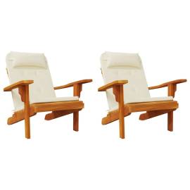 Perne pentru scaun adirondack, 2 buc, crem, textil oxford, 4 image