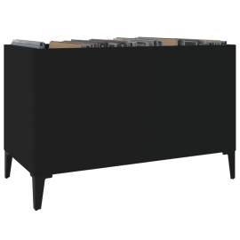Dulap pentru discuri, negru, 74,5x38x48 cm, lemn prelucrat, 4 image