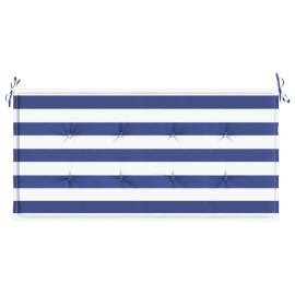 Pernă de bancă dungi albastre și albe 100x50x3 cm textil oxford, 4 image