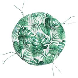 Pernă rotundă, model frunze, Ø 60 x 11 cm, țesătură oxford, 2 image