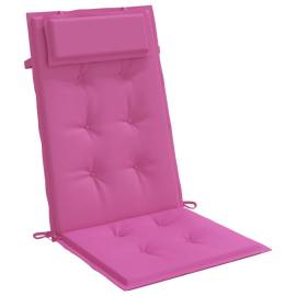 Perne de scaun cu spătar înalt, 6 buc, roz, țesătură oxford, 3 image