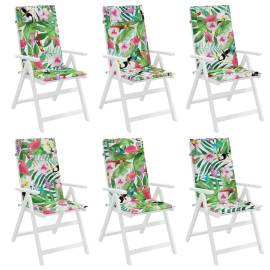 Perne de scaun spătar înalt, 6 buc., multicolor, textil oxford, 4 image