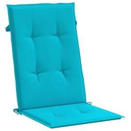 Perne de scaun spătar înalt, 6 buc., turcoaz, textil, 4 image
