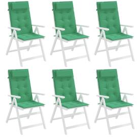 Perne scaun cu spătar înalt, 6 buc, verde, țesătură oxford, 4 image