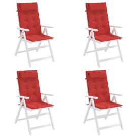 Perne scaun cu spătar înalt 4 buc, roșu, țesătură oxford, 4 image