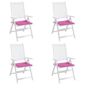 Perne scaun grădină, roz, 4 buc., 50x50x3 cm, textil, 3 image