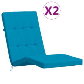 Perne de scaun pentru terasă, 2 buc, bleu, țesătură oxford, 2 image