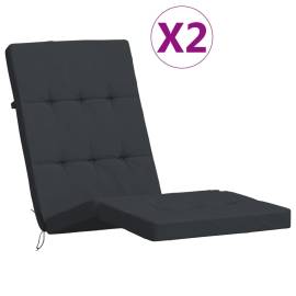 Perne scaun de terasă, 2 buc, negru, țesătură oxford, 2 image