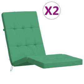 Perne scaun de terasă, 2 buc, verde, țesătură oxford, 2 image