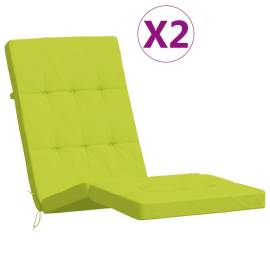 Perne scaun de terasă, 2 buc, verde deschis, țesătură oxford, 2 image