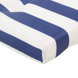 Perne scaun de terasă 2 buc. dungi albastre&albe, textil oxford, 10 image