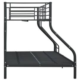 Cadru de pat supraetajat, negru, 140 x 200/90 x 200 cm, metal, 3 image
