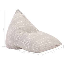 Canapea tip sac, maro deschis, material textil, petice, 7 image
