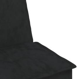 Canapea în formă de l negru 255x140x70 cm catifea, 9 image