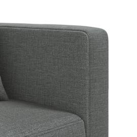 Canapea extensibilă în formă de l gri 275x140x70 cm textil, 8 image