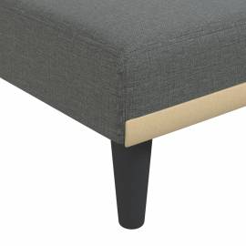 Canapea extensibilă în formă de l gri 275x140x70 cm textil, 9 image
