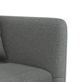 Canapea extensibilă în formă de l gri 275x140x70 cm textil, 9 image