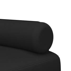 Canapea extensibilă în formă de l negru 260x140x70 cm textil, 8 image