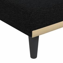 Canapea extensibilă în formă de l negru 275x140x70 cm textil, 9 image