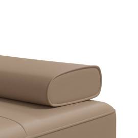 Canapea extensibilă formă l cappuccino 255x140x70 cm piele eco, 9 image