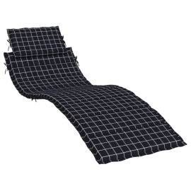 Pernă de șezlong, negru, carouri, textil oxford, 2 image