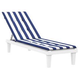Pernă scaun de terasă, dungi albastre&albe, textil oxford, 3 image