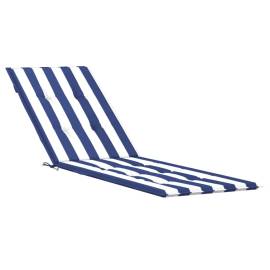 Pernă scaun de terasă, dungi albastre&albe, textil oxford, 2 image