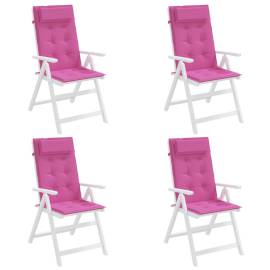 Perne de scaun cu spătar înalt, 4 buc, roz, țesătură oxford, 4 image
