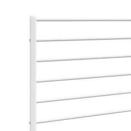 Tăblie de pat metalică, alb, 75 cm, 6 image