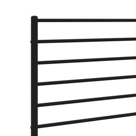 Tăblie de pat metalică, negru, 100 cm, 6 image