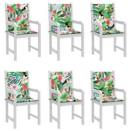 Perne pentru scaune cu spătar jos, 6 buc, multicolor, textil, 3 image