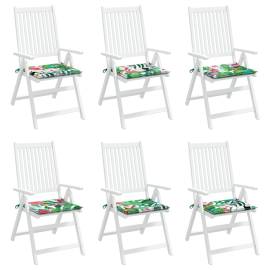Perne scaun de grădină, 6 buc., multicolor, 40x40x3 cm, textil, 3 image