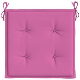 Perne scaun de grădină, roz, 4 buc., 40x40x3 cm, textil, 5 image