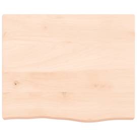 Poliță de perete, 60x50x6 cm, lemn masiv de stejar netratat, 2 image
