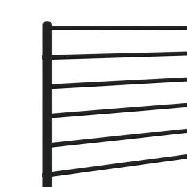 Tăblie de pat metalică, negru, 80 cm, 6 image