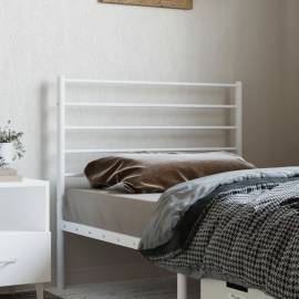 Tăblie de pat metalică, alb, 107 cm, 3 image