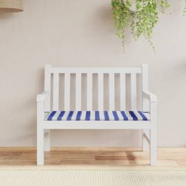 Pernă bancă grădină, albastru&alb, 120x50x3 cm, textil oxford