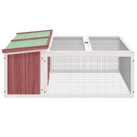 Cușcă de iepuri, cafeniu, 117,5x97x47,5cm, lemn masiv de pin, 5 image