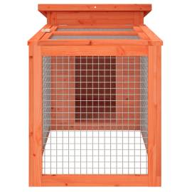 Cușcă pentru iepuri maro 100,5x54x55 cm lemn masiv de pin, 5 image