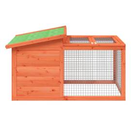 Cușcă pentru iepuri maro 100,5x54x55 cm lemn masiv de pin, 3 image