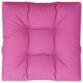 Pernă de paleți, roz, 80x80x12 cm, material textil, 2 image