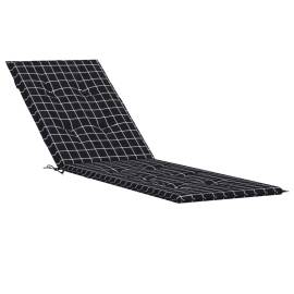 Pernă scaun de terasă, negru, carouri, textil oxford, 2 image