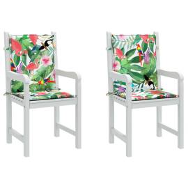 Perne pentru scaune cu spătar jos, 2 buc, multicolor, textil, 3 image