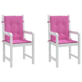 Perne pentru scaune cu spătar mic, 2 buc., roz, textil, 3 image