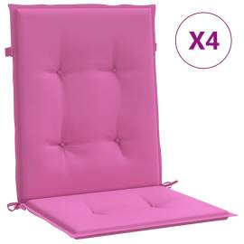 Perne pentru scaune cu spătar mic, 4 buc., roz, textil, 2 image